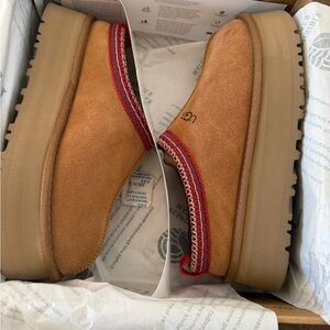 UGG TAZZ chestnut Suede with distinctive Ugg trim
